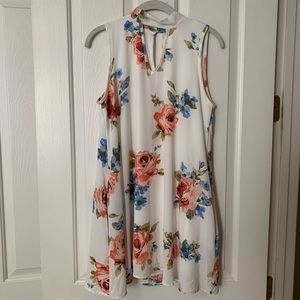 Floral High Neck Dress